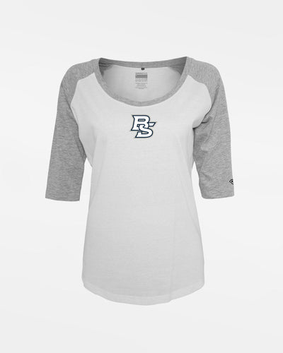Diamond Pride Ladies 3/4 Contrast Raglan T-Shirt "Braunschweig 89ers", BS, weiss-heather grau-DIAMOND PRIDE