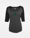 Diamond Pride Ladies 3/4 Contrast Raglan T-Shirt "Herrenberg Wanderers", H, heather dunkelgrau-schwarz-DIAMOND PRIDE