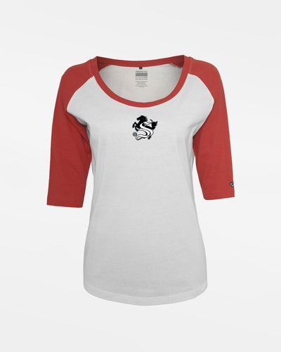 Diamond Pride Ladies 3/4 Contrast Raglan T-Shirt "Stuttgart Reds“, weiss-rot-DIAMOND PRIDE
