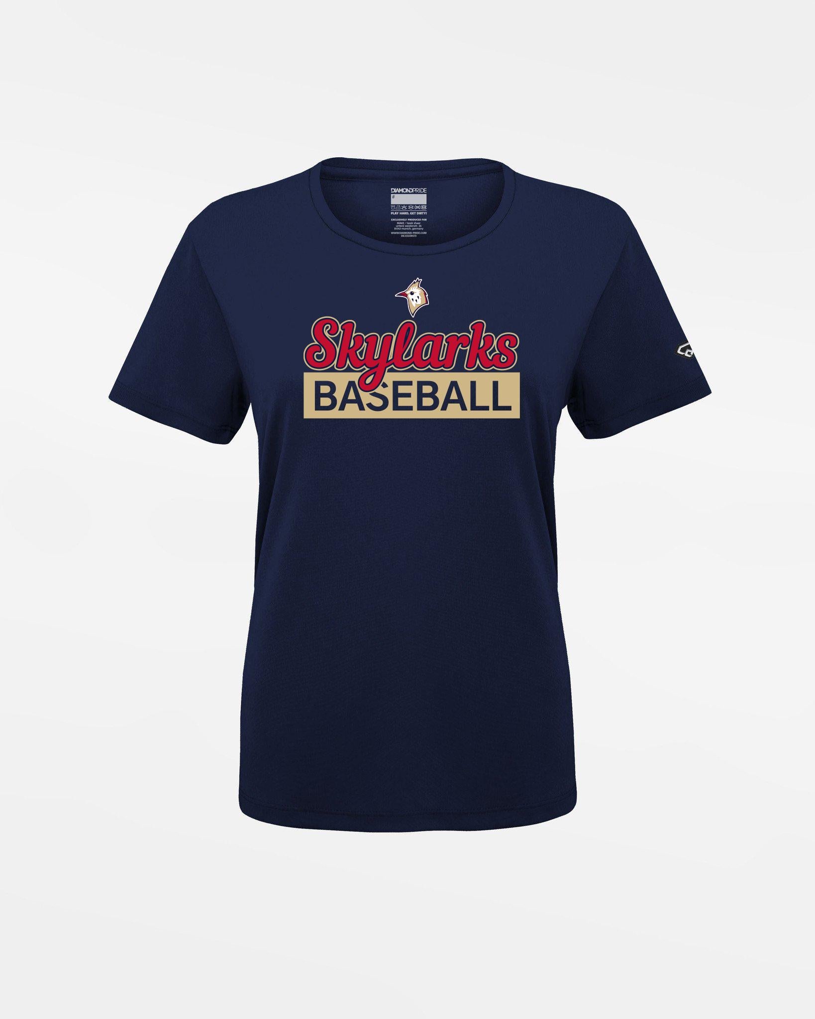 Diamond Pride Ladies Basic Functional T-Shirt "Berlin Skylarks", Baseball, navy blau-DIAMOND PRIDE