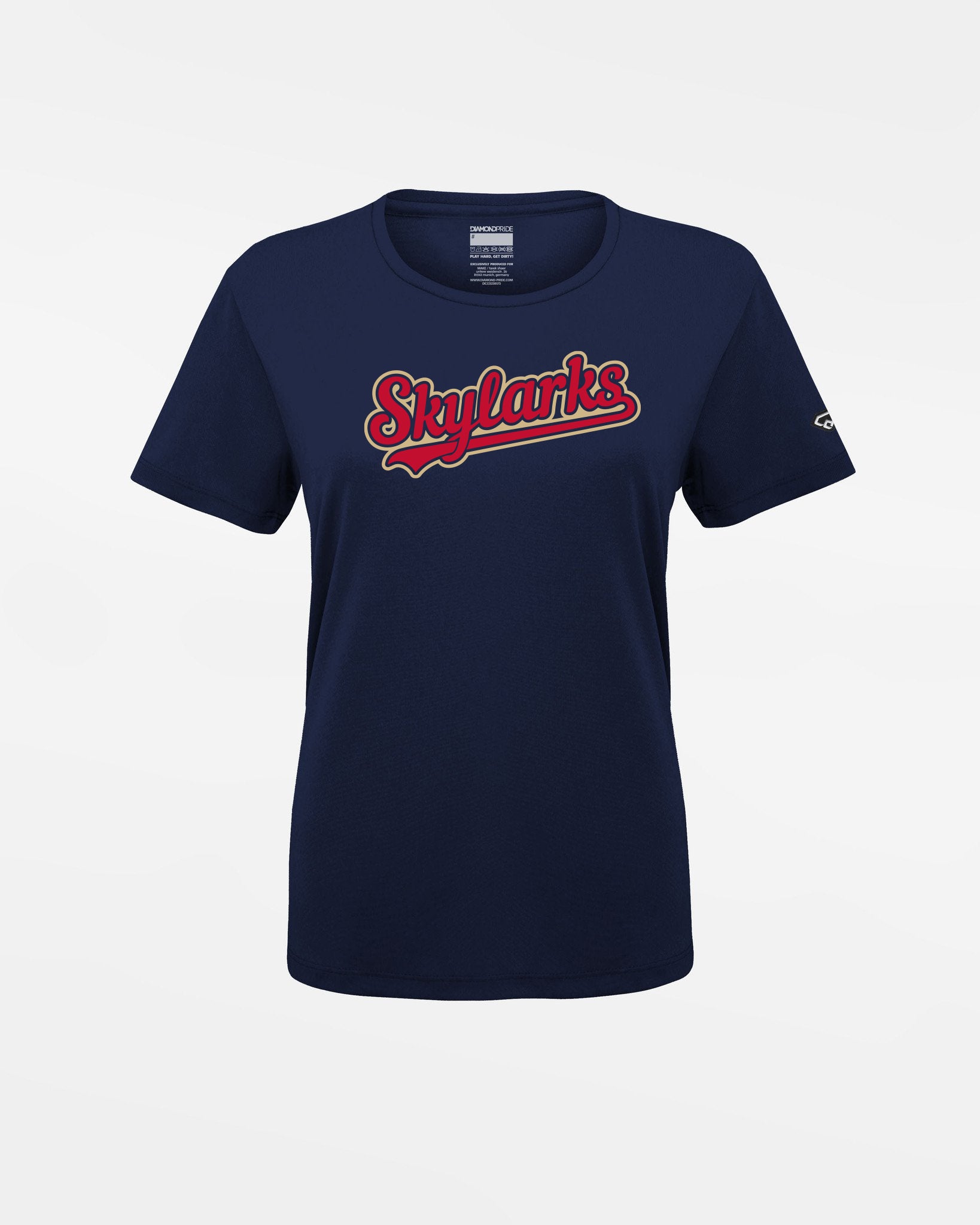 Diamond Pride Ladies Basic Functional T-Shirt "Berlin Skylarks", Script, navy blau-DIAMOND PRIDE