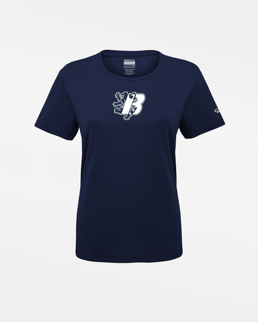 Diamond Pride Ladies Basic Functional T-Shirt "Braunschweig 89ers", B, navy blau-DIAMOND PRIDE