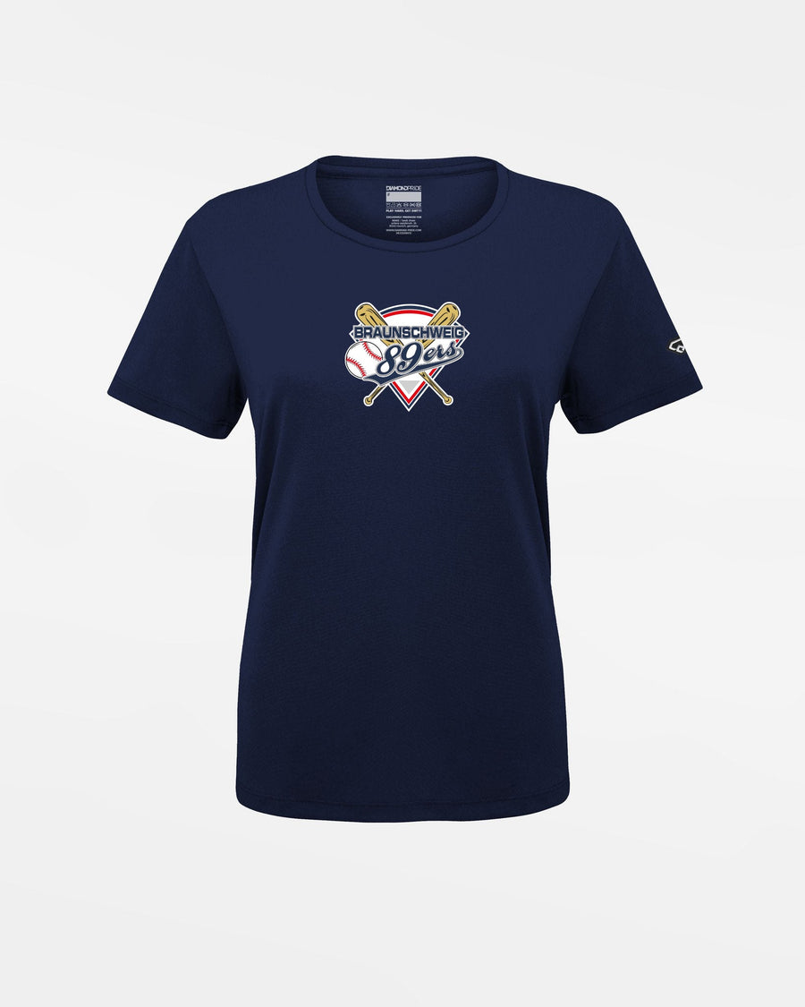 Diamond Pride Ladies Basic Functional T-Shirt "Braunschweig 89ers", Primary Logo, navy blau-DIAMOND PRIDE