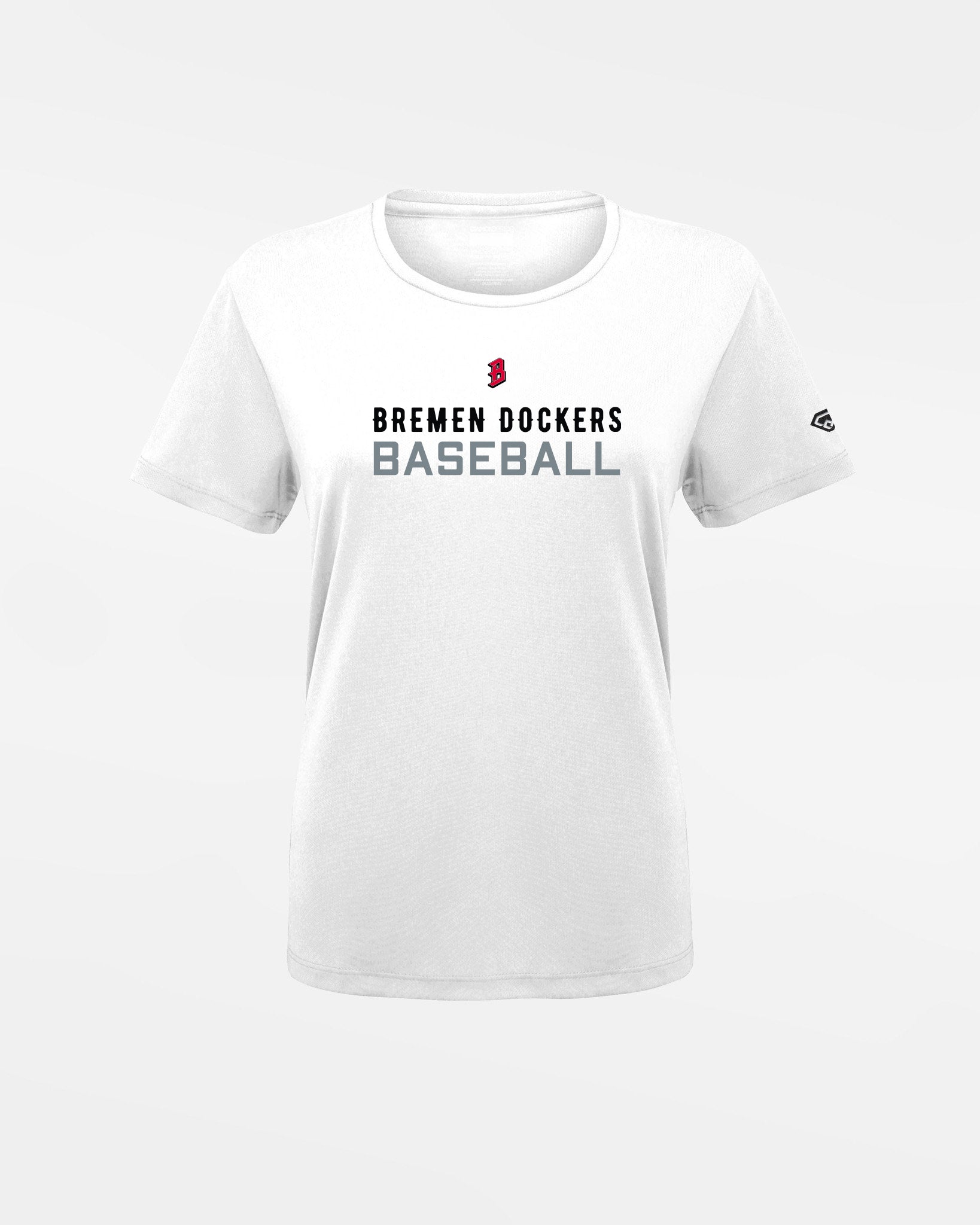 Diamond Pride Ladies Basic Functional T-Shirt "Bremen Dockers", Baseball, weiss-DIAMOND PRIDE