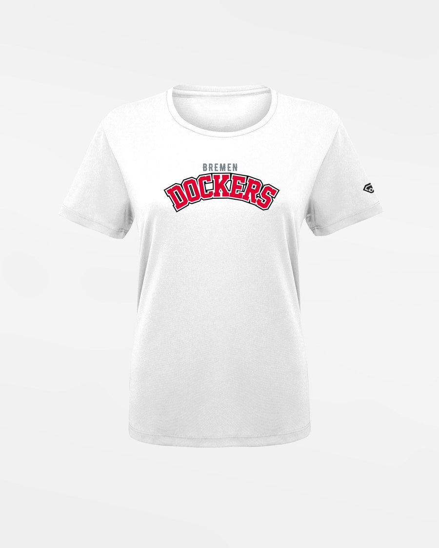 Diamond Pride Ladies Basic Functional T-Shirt "Bremen Dockers", Script, weiss-DIAMOND PRIDE