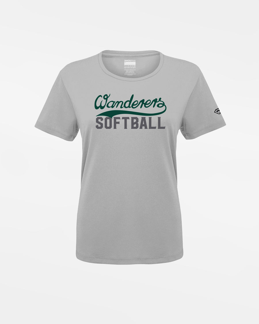 Diamond Pride Ladies Basic Functional T-Shirt "Herrenberg Wanderers", Softball, grau-DIAMOND PRIDE