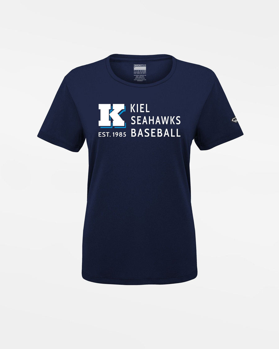 Diamond Pride Ladies Basic Functional T-Shirt "Kiel Seahawks", Script, navy blau-DIAMOND PRIDE