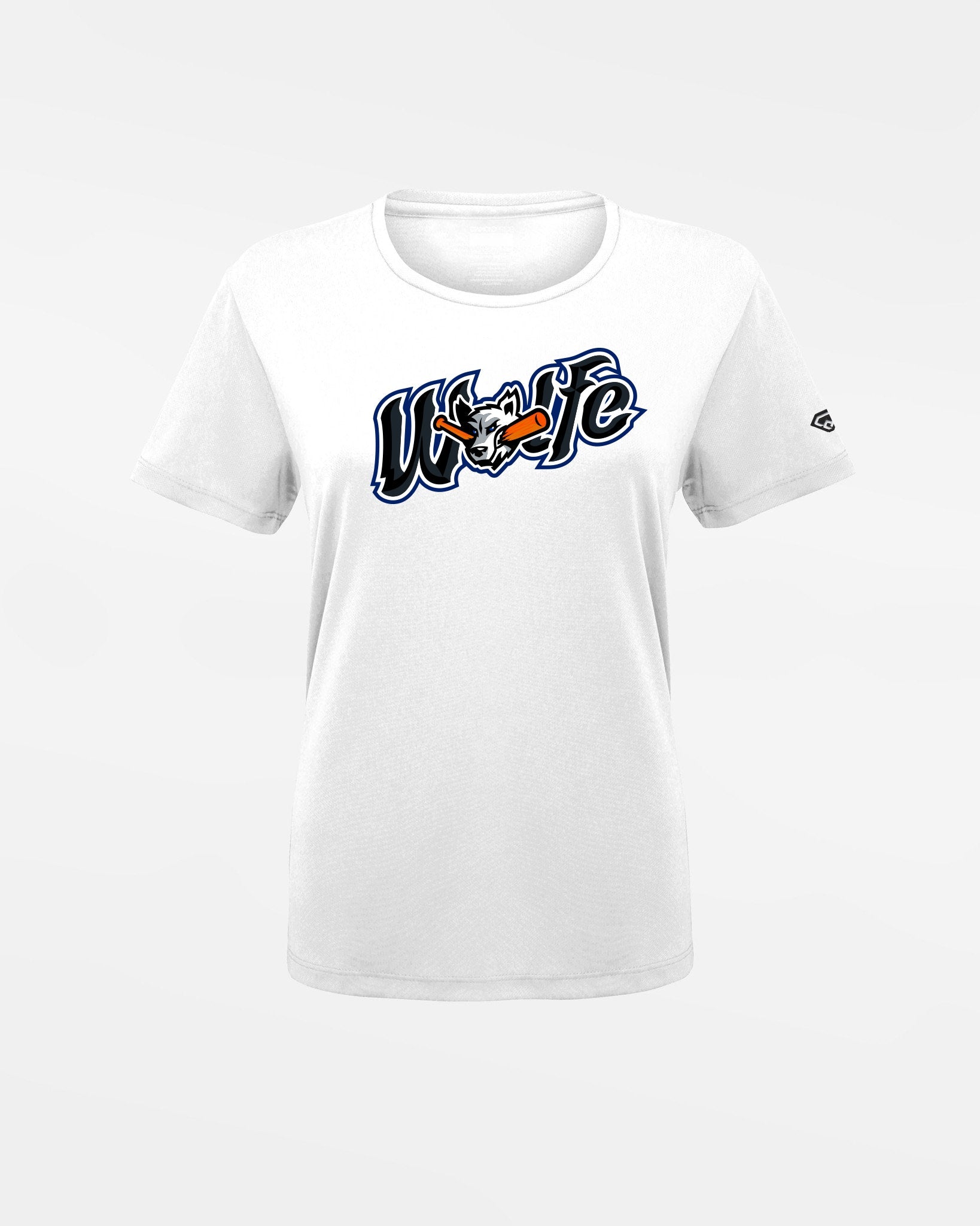 Diamond Pride Ladies Basic Functional T-Shirt "Laufer Wölfe", Script, weiss-DIAMOND PRIDE