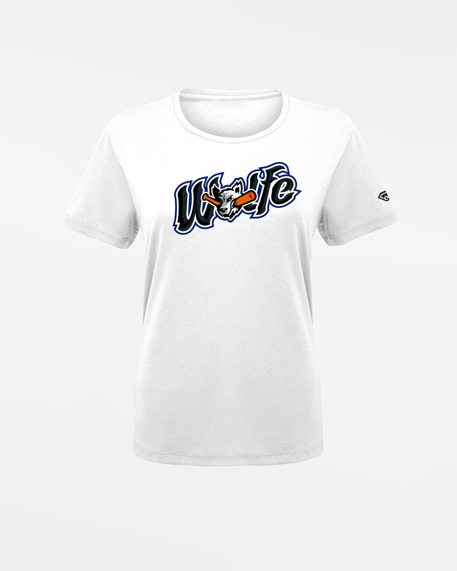 Diamond Pride Ladies Basic Functional T-Shirt "Laufer Wölfe", Script, weiss-DIAMOND PRIDE