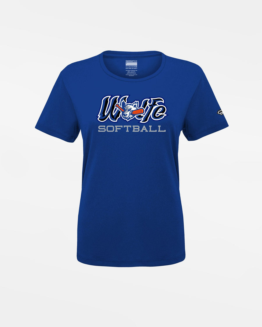 Diamond Pride Ladies Basic Functional T-Shirt "Laufer Wölfe", Wölfe Softball, royal-blau-DIAMOND PRIDE