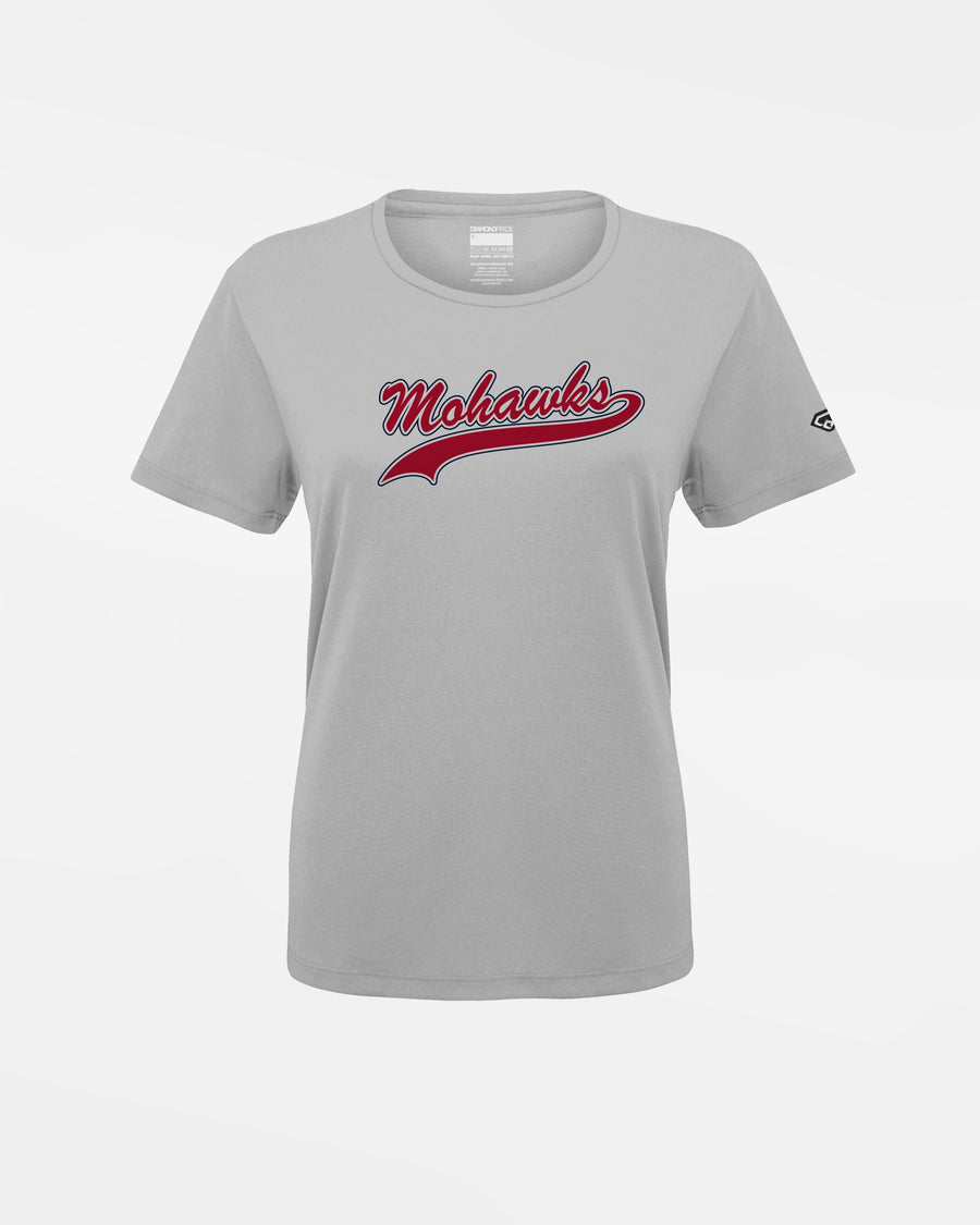 Diamond Pride Ladies Basic Functional T-Shirt "Nagold Mohawks", Script, grau-DIAMOND PRIDE