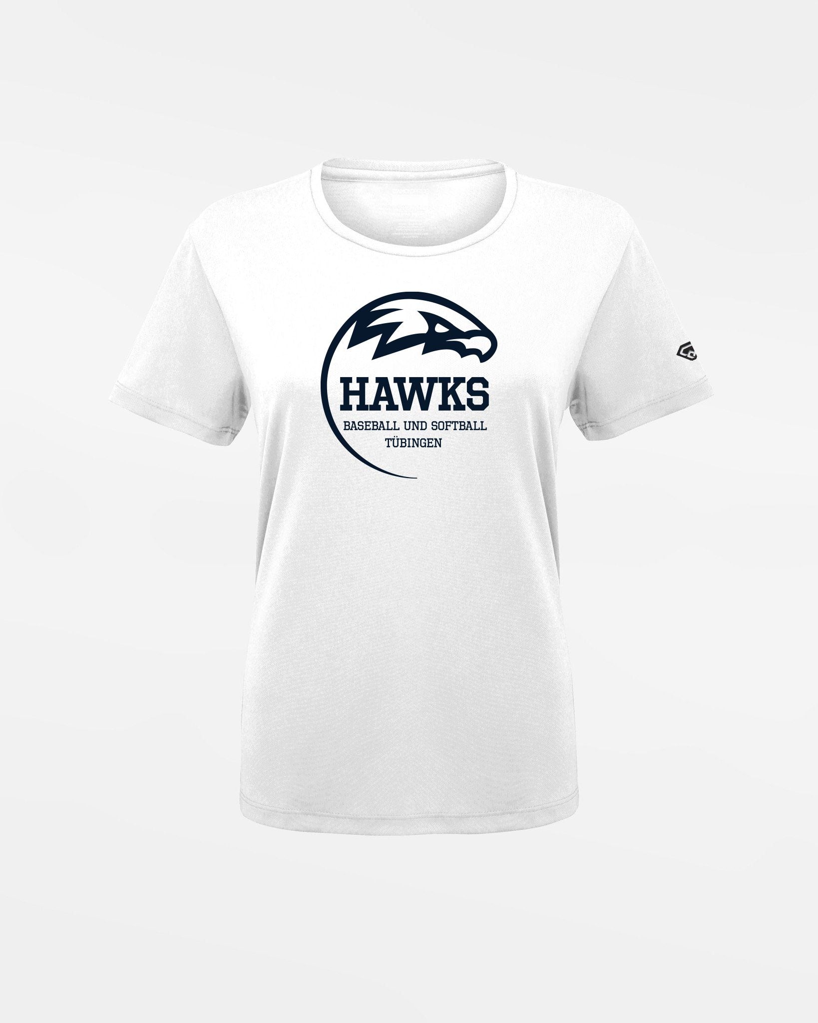 Diamond Pride Ladies Basic Functional T-Shirt "Tübingen Hawks", Crest, weiss-DIAMOND PRIDE
