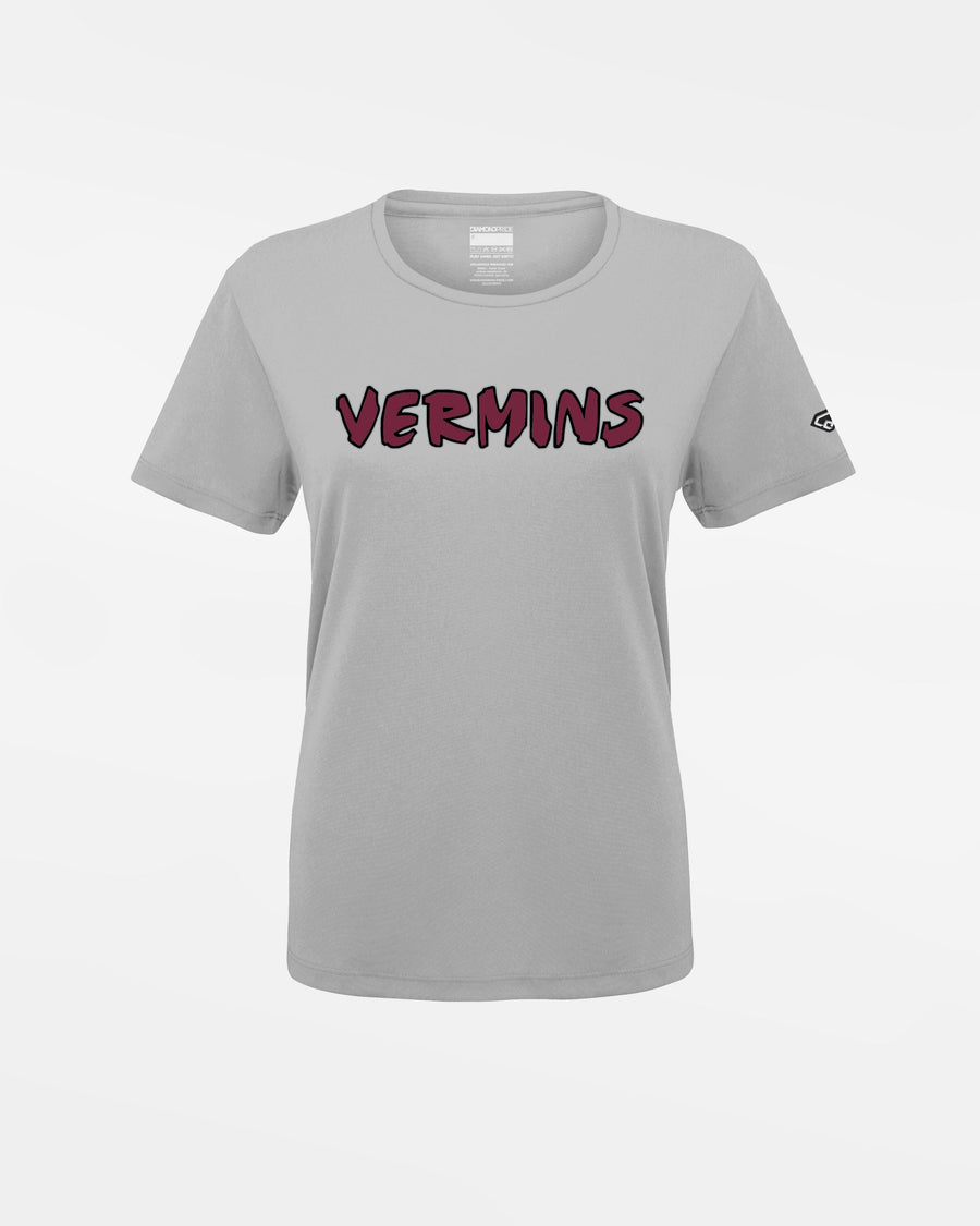 Diamond Pride Ladies Basic Functional T-Shirt "Wesseling Vermins", Old Vermins, grau-DIAMOND PRIDE