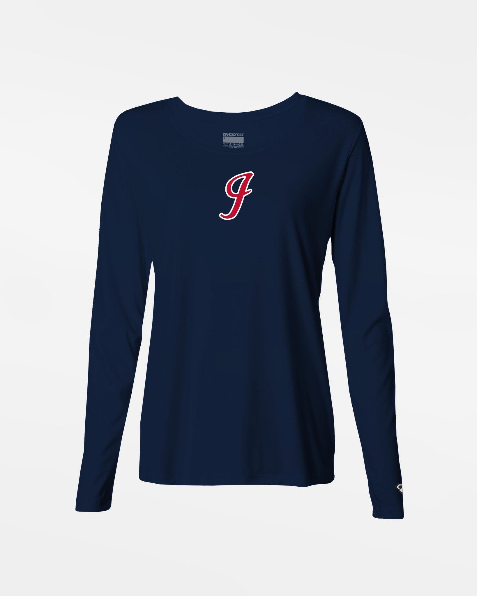 Diamond Pride Ladies Light-Performance Longsleeve Shirt "Gauting Indians", Logo, navy blau-DIAMOND PRIDE