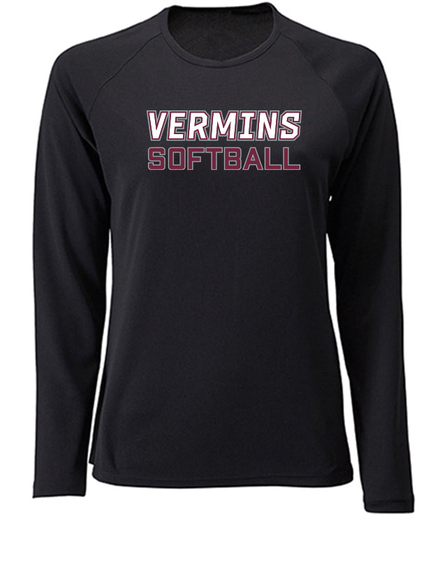 Diamond Pride Ladies Light-Performance Longsleeve Shirt "Wesseling Vermins", Vermins Softball, schwarz-DIAMOND PRIDE