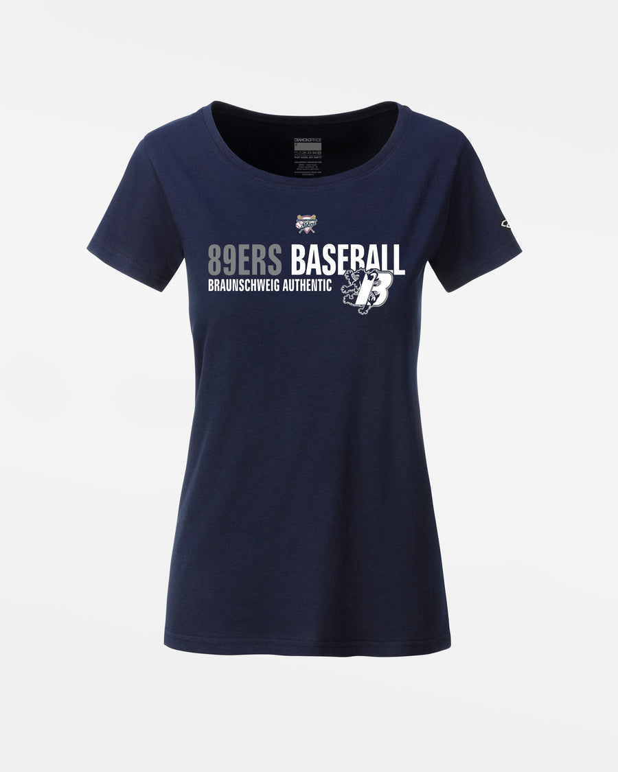 Diamond Pride Ladies Premium Light T-Shirt "Braunschweig 89ers", Script, navy blau-DIAMOND PRIDE