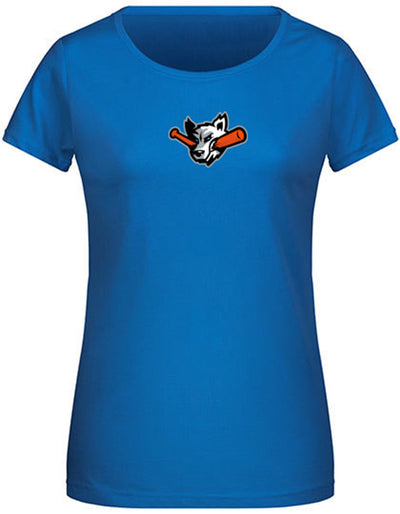 Diamond Pride Ladies Premium Light T-Shirt "Laufer Wölfe", Wolf, royal blau-DIAMOND PRIDE