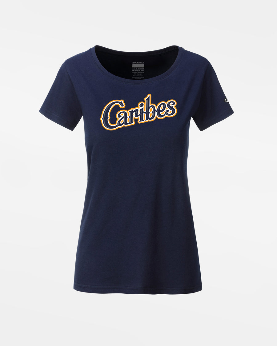 Diamond Pride Ladies Premium Light T-Shirt "Munich Caribes", Script, navy blau-DIAMOND PRIDE