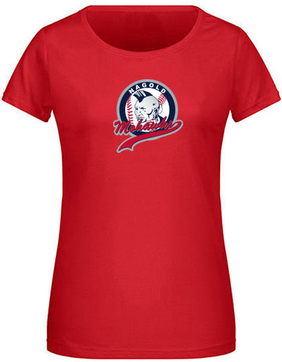 Diamond Pride Ladies Premium Light T-Shirt "Nagold Mohawks", Crest, rot-DIAMOND PRIDE