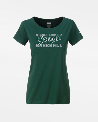 Diamond Pride Ladies Premium Light T-Shirt "Niederlamitz Greens", Primary Logo, dunkelgrün-DIAMOND PRIDE