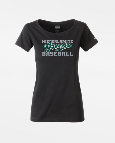 Diamond Pride Ladies Premium Light T-Shirt "Niederlamitz Greens", Primary Logo, schwarz-DIAMOND PRIDE