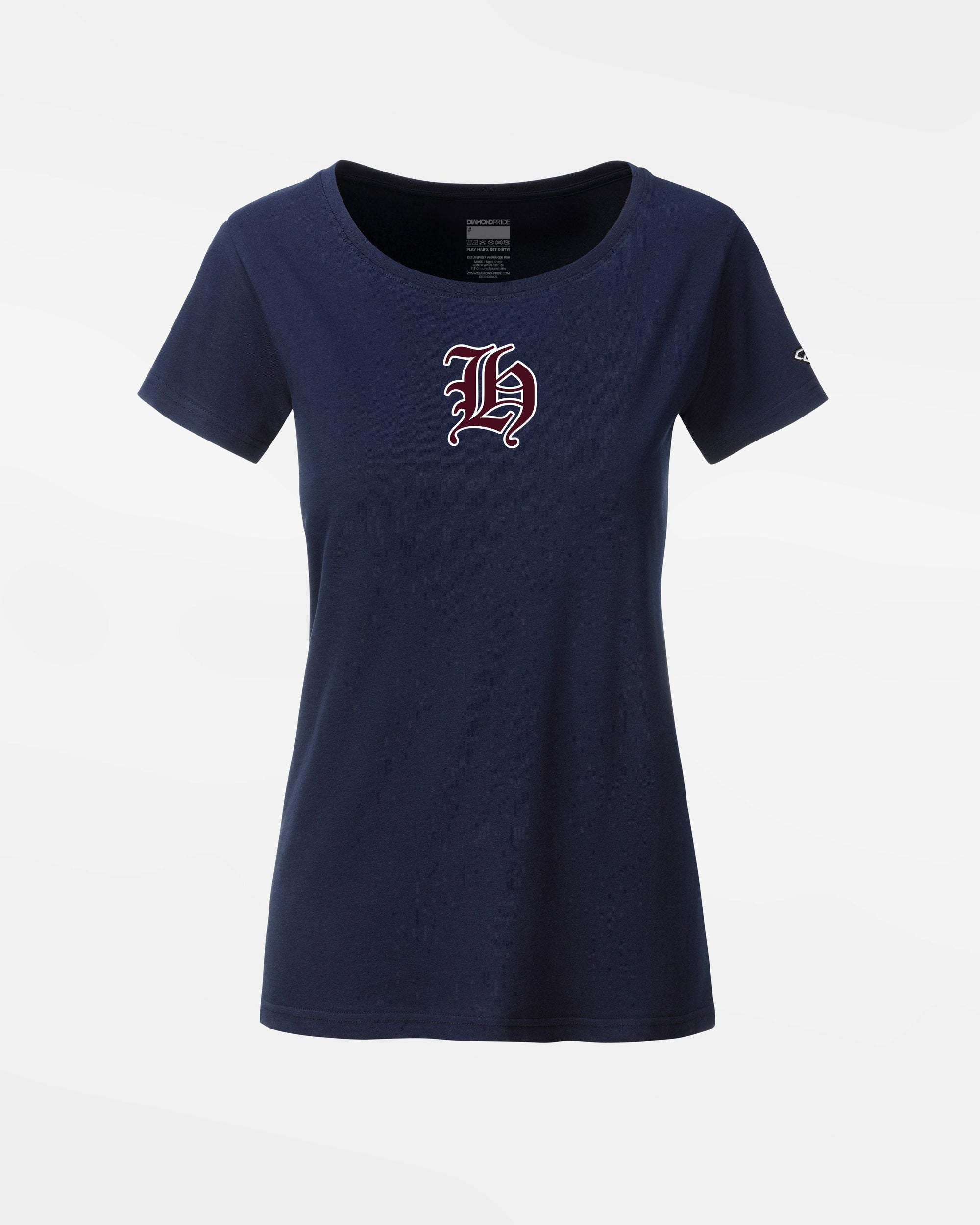 Diamond Pride Ladies Premium Light T-Shirt "Tübingen Hawks", H, navy blau-DIAMOND PRIDE
