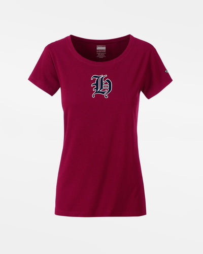 Diamond Pride Ladies Premium Light T-Shirt "Tübingen Hawks", H, weinrot-DIAMOND PRIDE