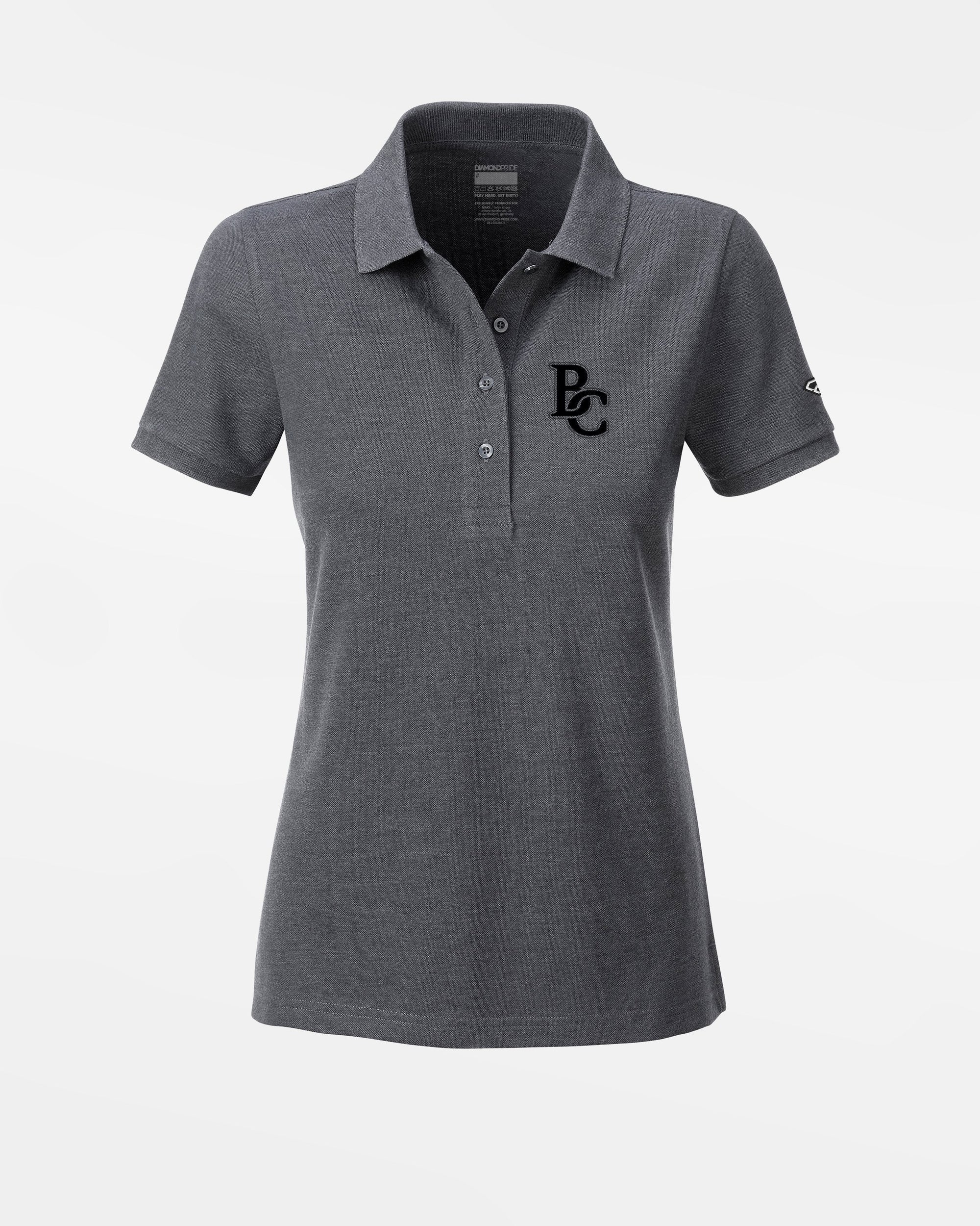 Diamond Pride Ladies Premium Polo-Shirt "Bonn Capitals", BC, heather dunkelgrau-DIAMOND PRIDE
