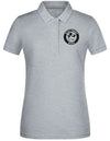 Diamond Pride Ladies Premium Polo-Shirt "Stuttgart Reds", Crest, heather grau-DIAMOND PRIDE