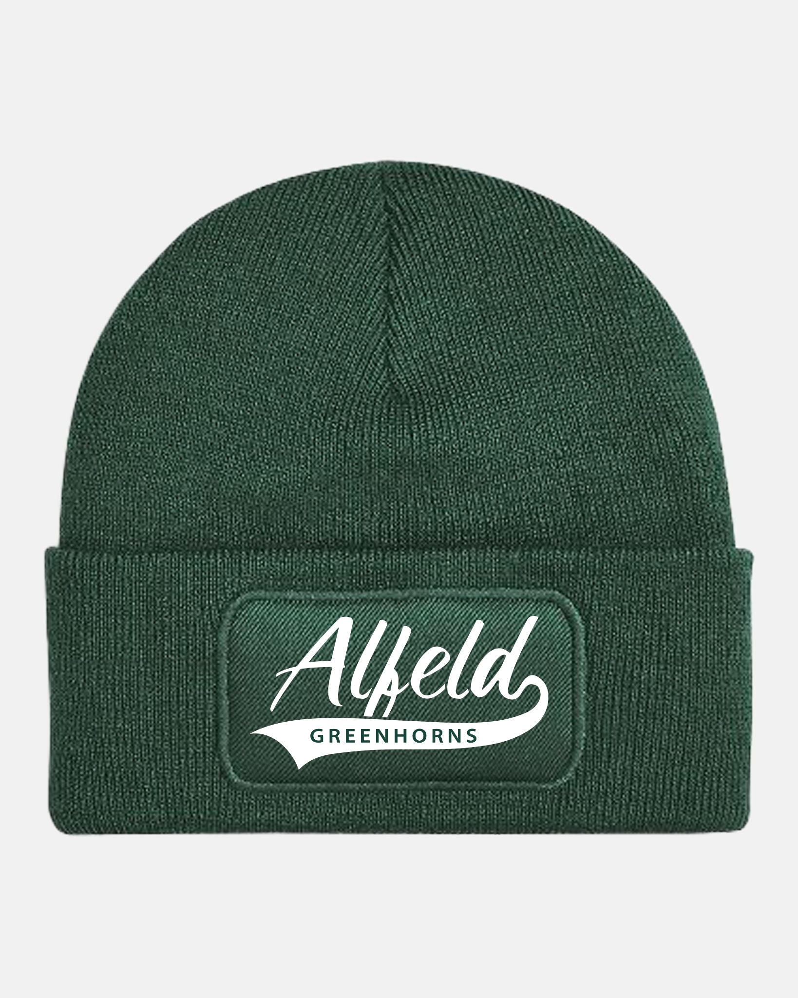Diamond Pride Patch Beanie "Alfeld Greenhorns", Script, dunkelgrün