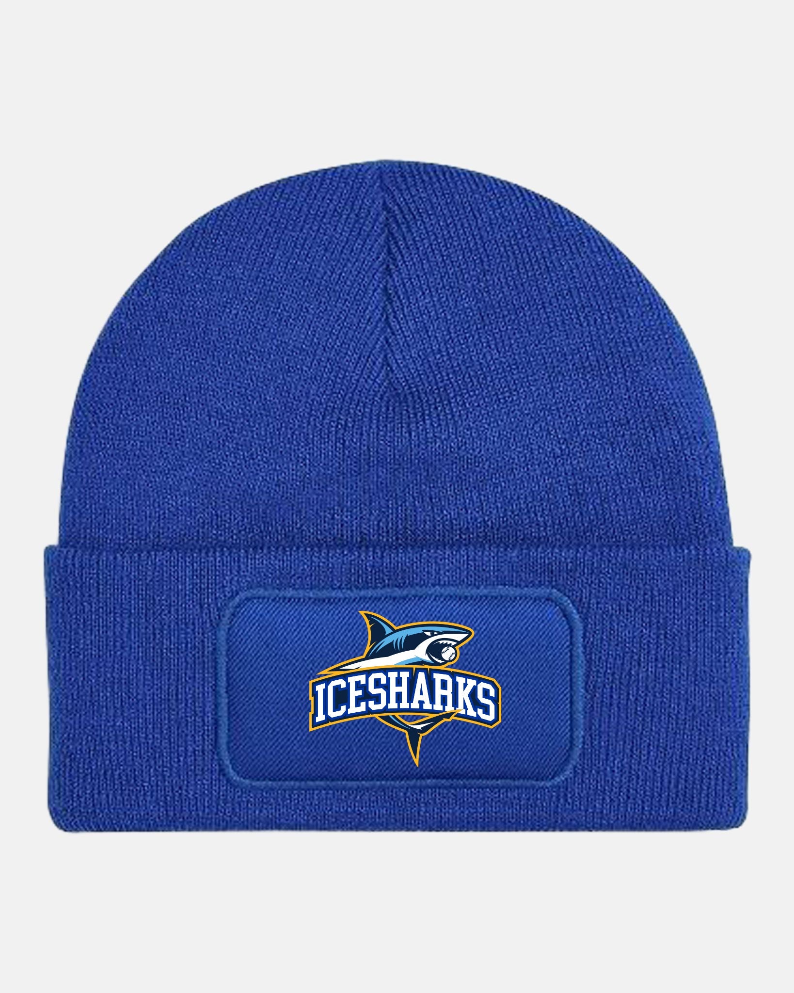 Diamond Pride Patch Beanie "Altdorf Icesharks", Shark & Script, royal blau