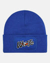 Diamond Pride Patch Beanie "Laufer Wölfe", Wölfe, royal blau