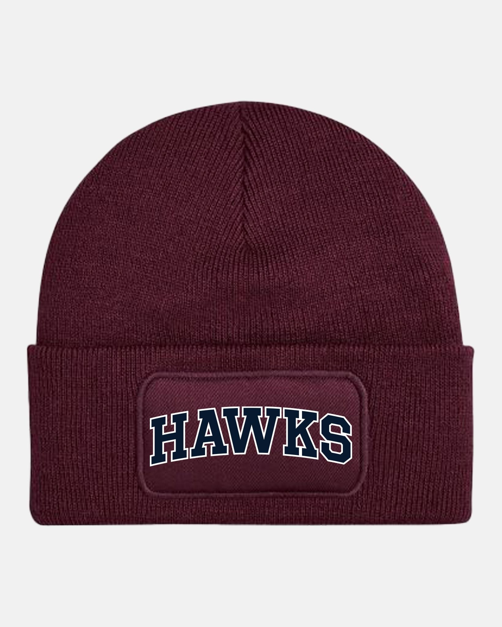 Diamond Pride Patch Beanie "Tübingen Hawks", Script, maroon-rot