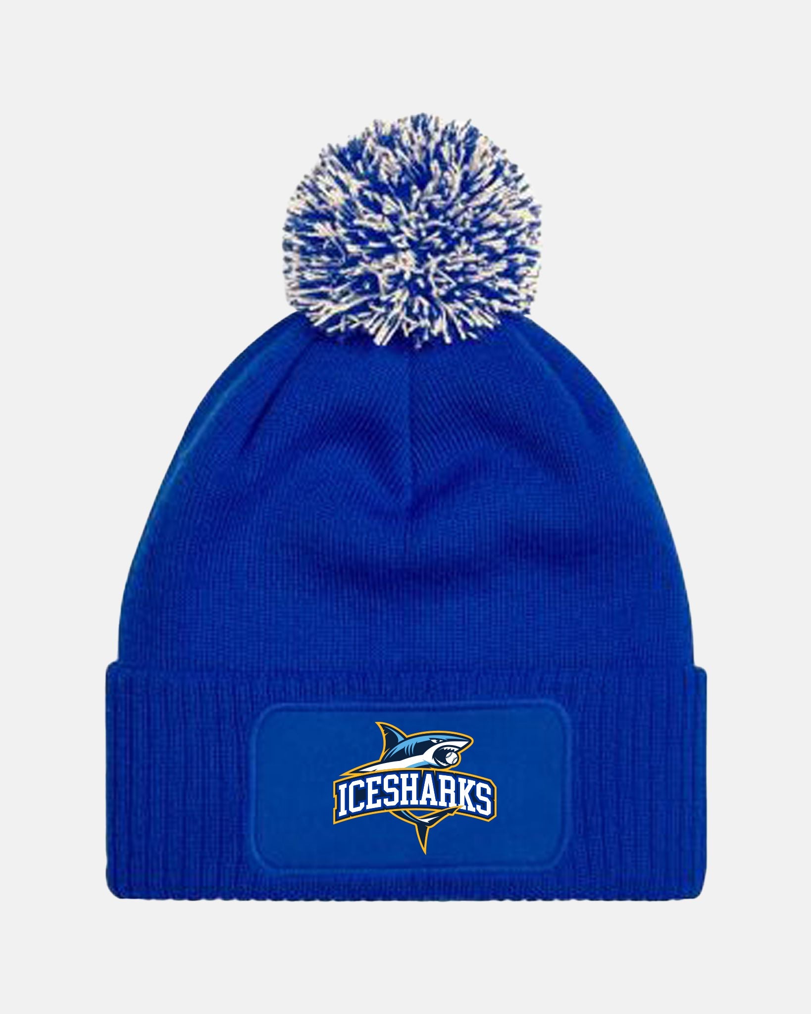 Diamond Pride PomPom Patch Beanie "Altdorf Icesharks", Icesharks, royal blau