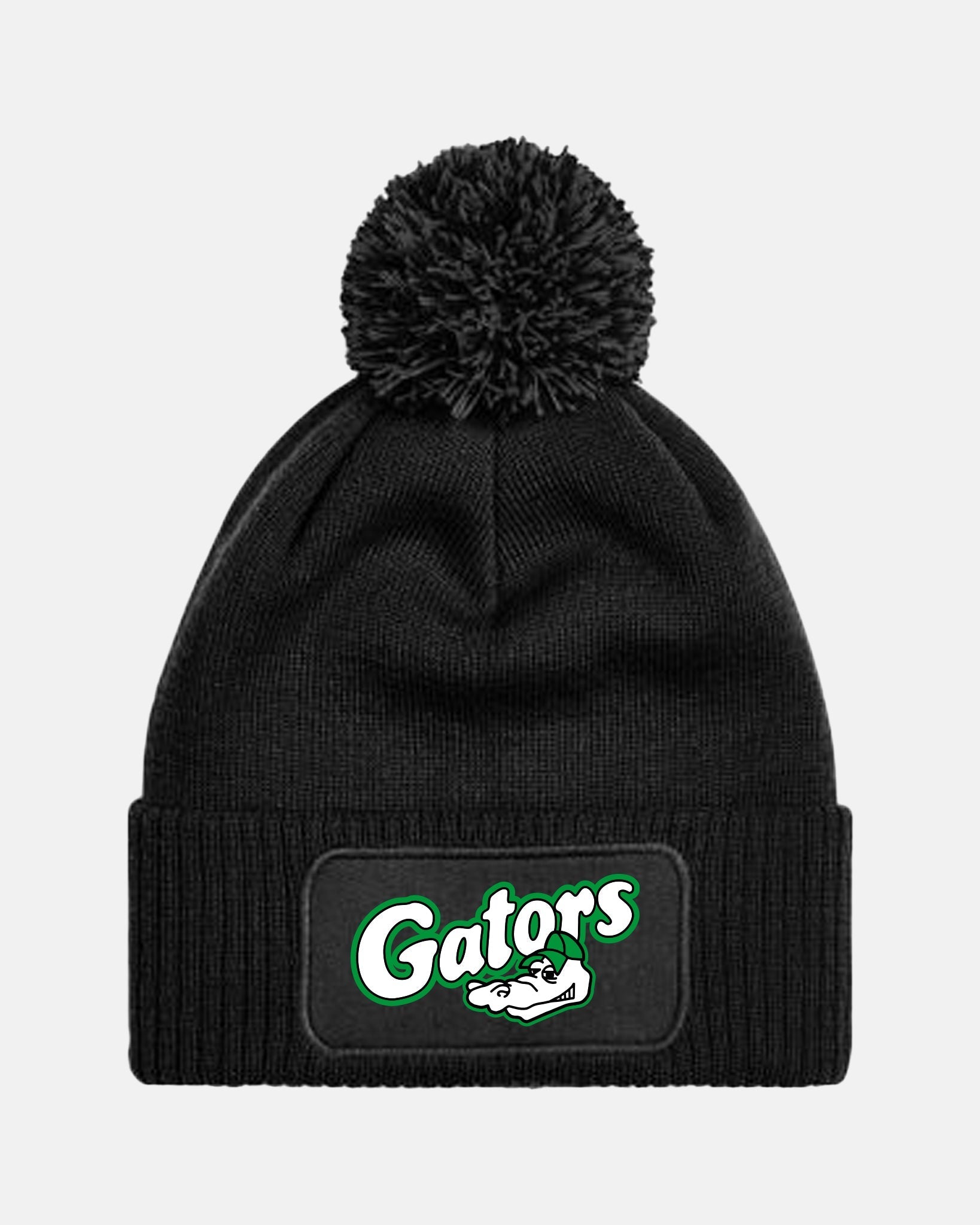 Diamond Pride PomPom Patch Beanie "Augsburg Gators", Gators & Head, schwarz