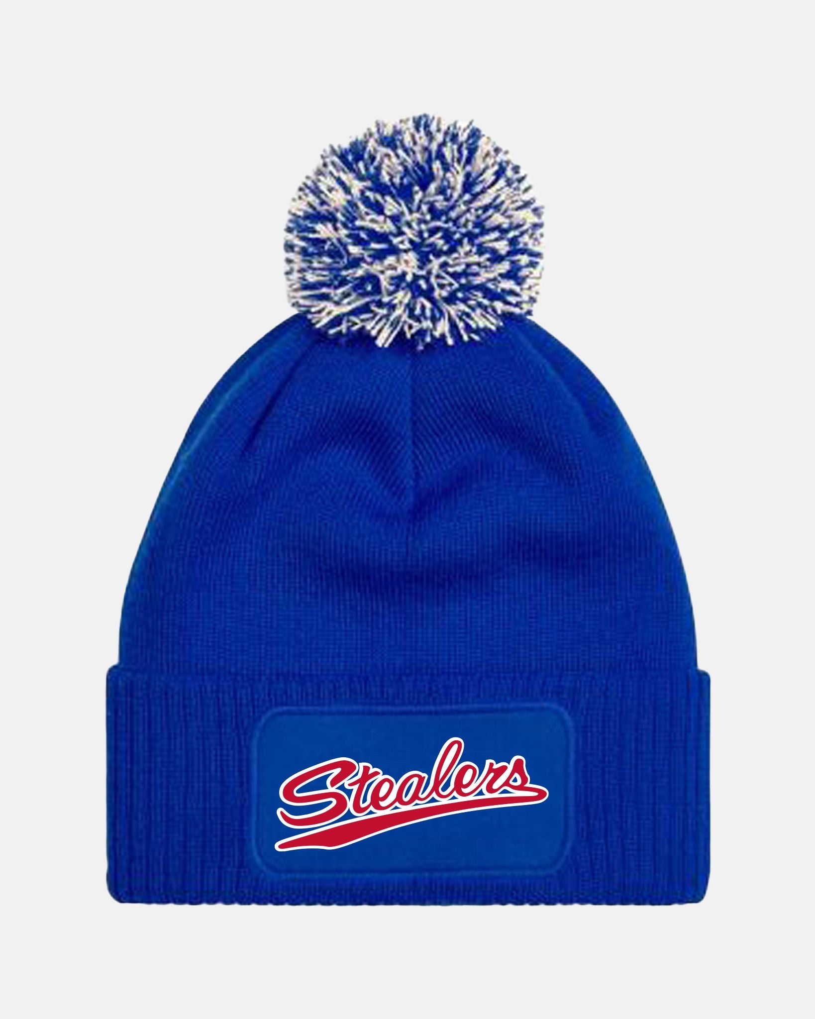 Diamond Pride PomPom Patch Beanie "Hamburg Stealers", Script, royal blau
