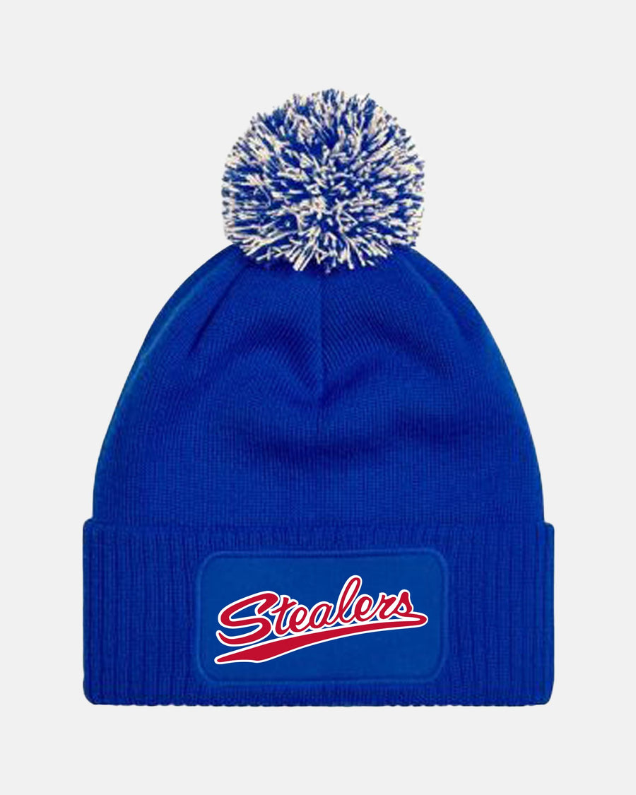 Diamond Pride PomPom Patch Beanie "Hamburg Stealers", Script, royal blau