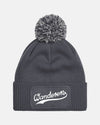 Diamond Pride PomPom Patch Beanie "Herrenberg Wanderers", Wanderers, dunkelgrau