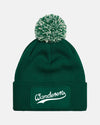 Diamond Pride PomPom Patch Beanie "Herrenberg Wanderers", Wanderers, dunkelgrün
