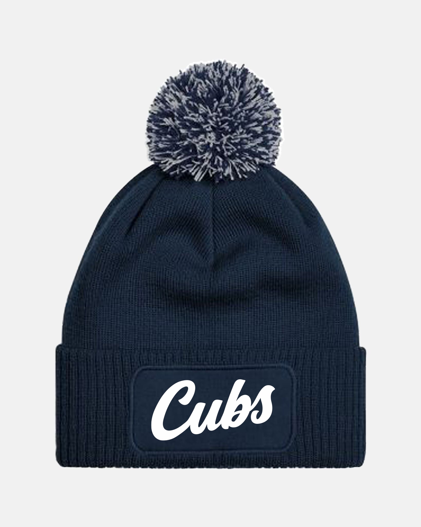 Diamond Pride PomPom Patch Beanie "Mühldorf Cubs", Script, navy blau
