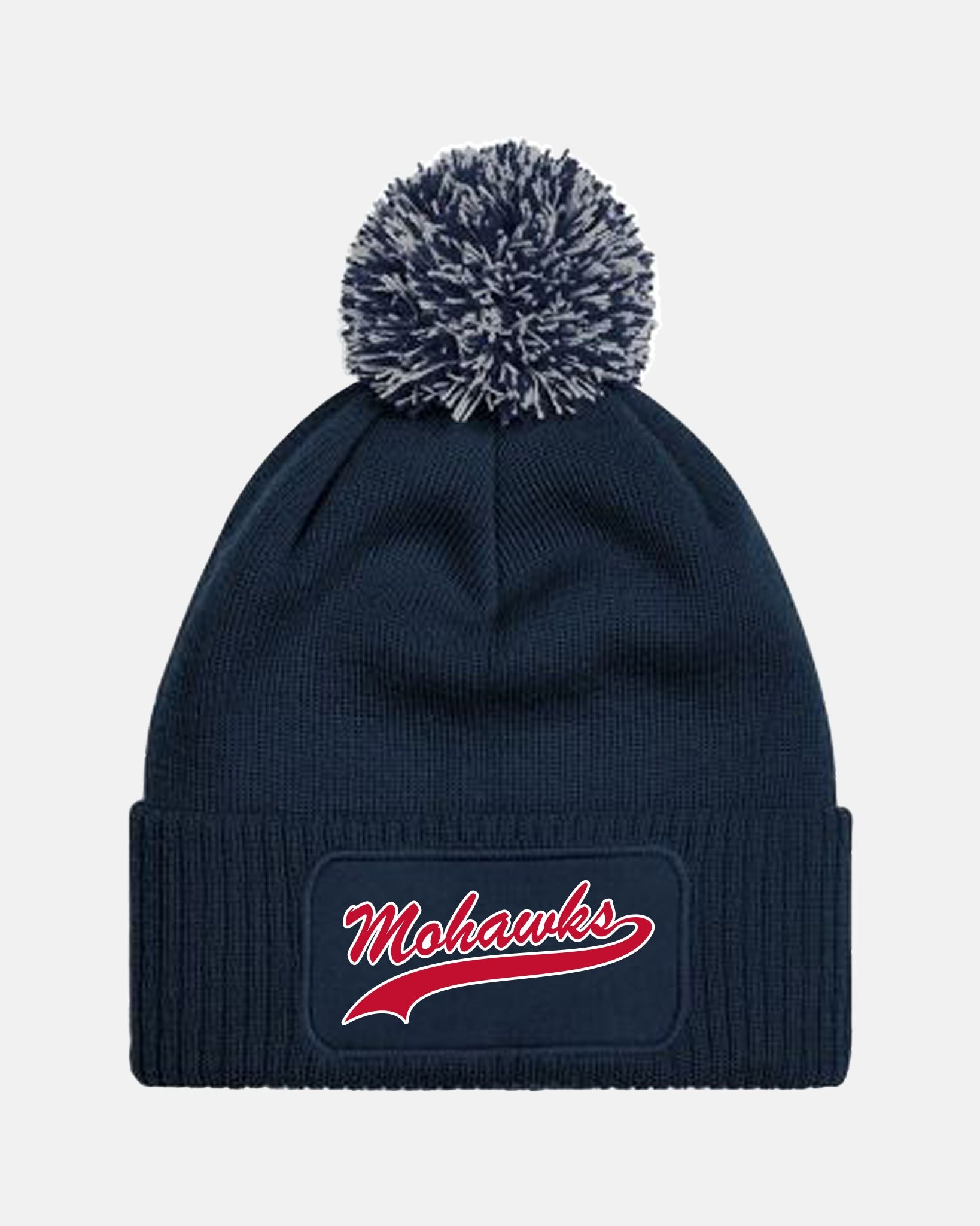 Diamond Pride PomPom Patch Beanie "Nagold Mohawks", Script, navy blau