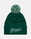 Diamond Pride PomPom Patch Beanie "Niederlamitz Greens", Greens, dunkelgrün