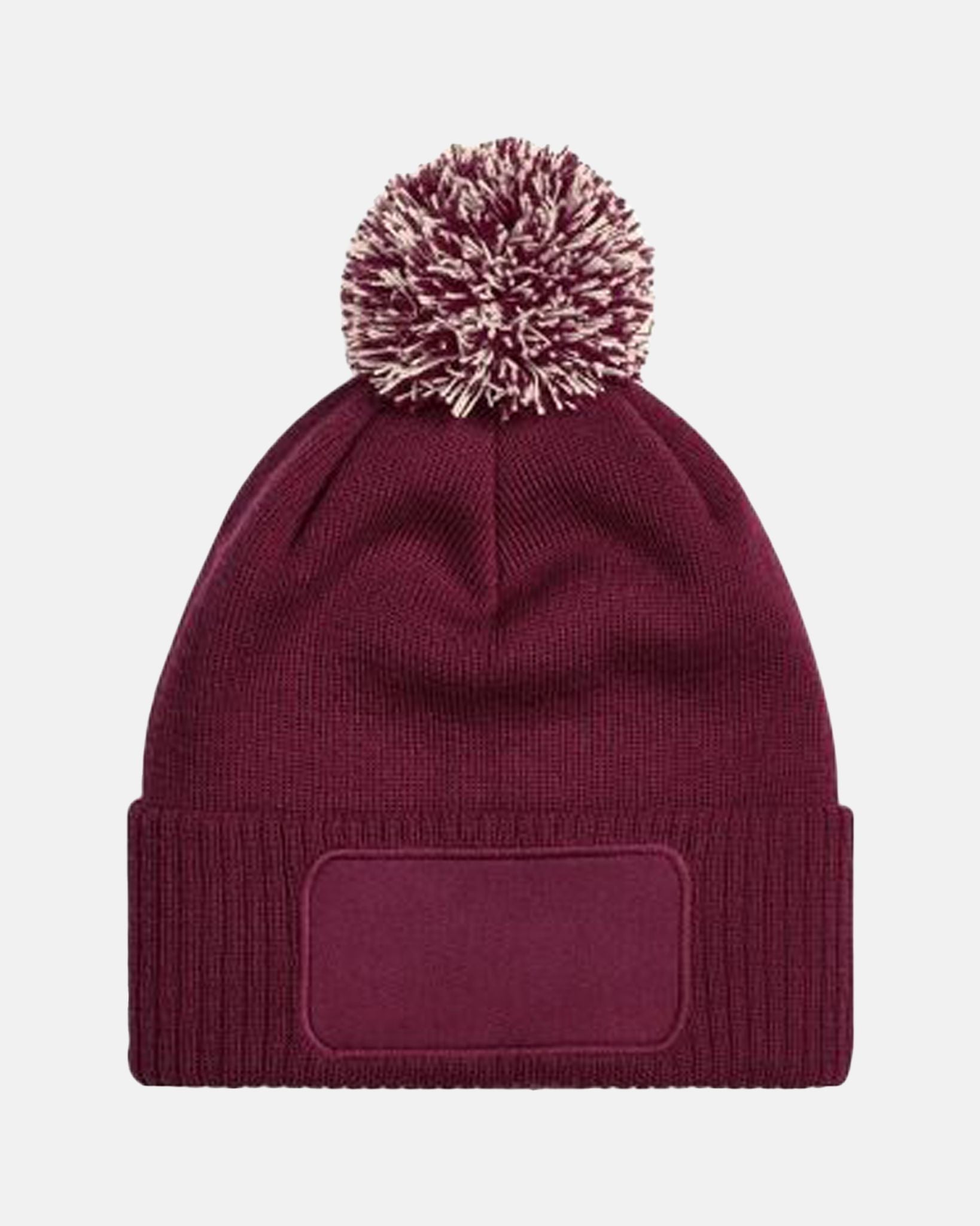Diamond Pride PomPom Patch Beanie, maroon-rot