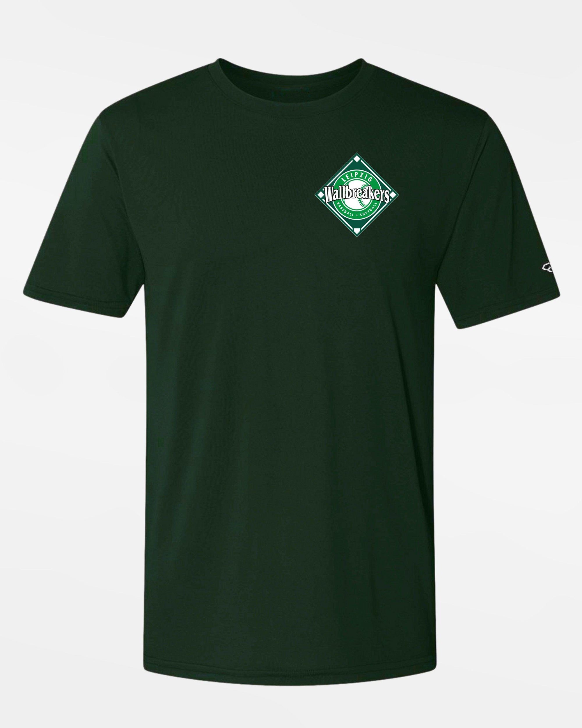 Diamond Pride Premium Functional T-Shirt 2.0 "Leipzig Wallbreakers", Crest & Primary Logo, dunkelgrün-DIAMOND PRIDE