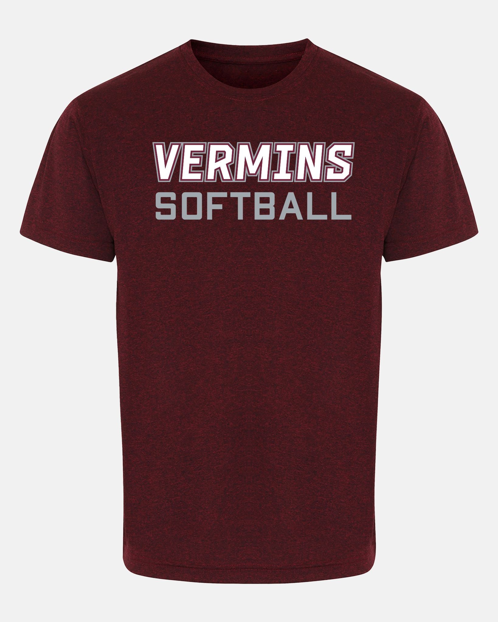 Diamond Pride Premium Functional T-Shirt 2.0 "Wesseling Vermins", Softball, heather maroon-rot-schwarz-DIAMOND PRIDE