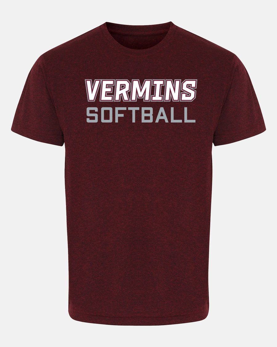 Diamond Pride Premium Functional T-Shirt 2.0 "Wesseling Vermins", Softball, heather maroon-rot-schwarz-DIAMOND PRIDE