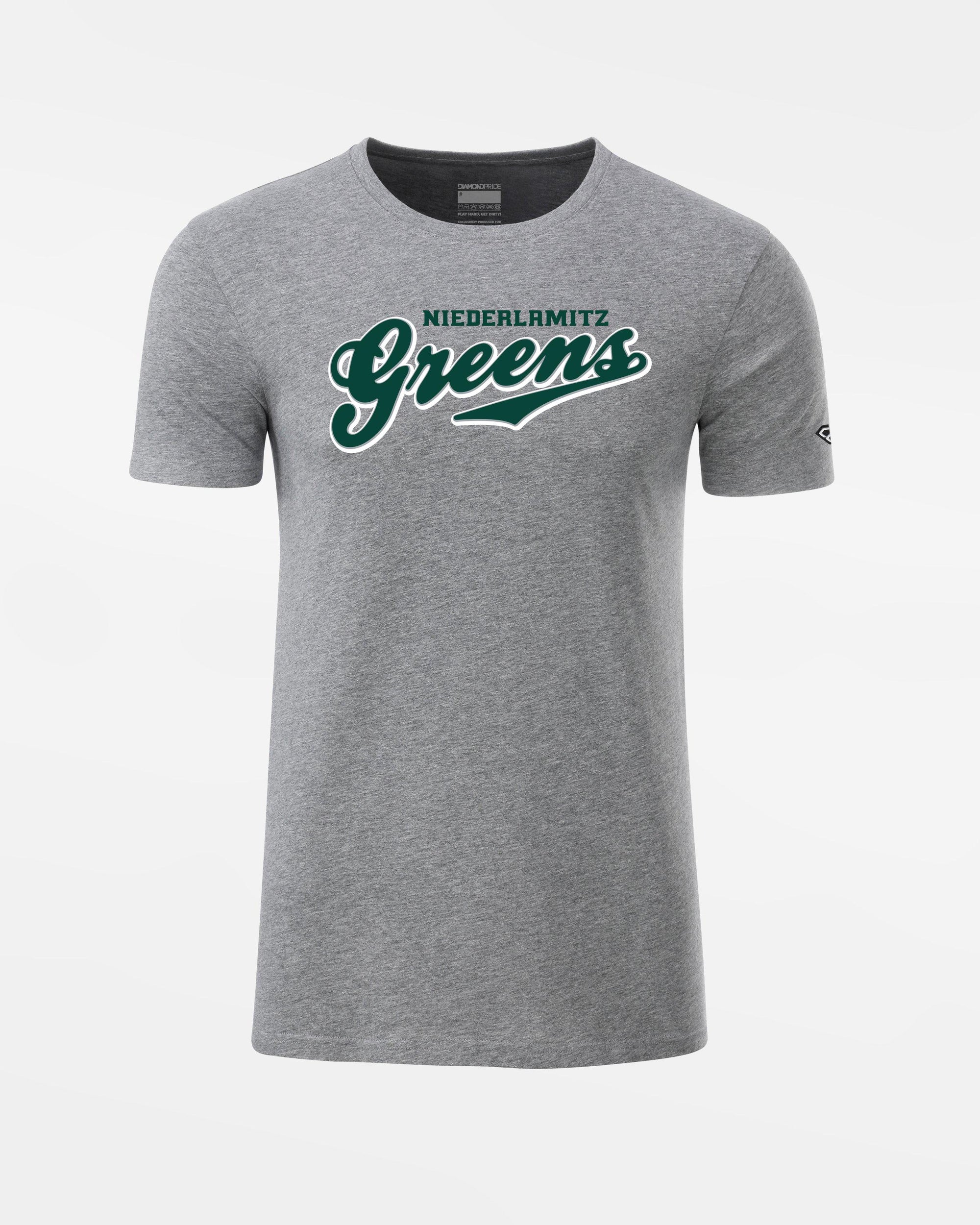 Diamond Pride Premium Light T-Shirt "Niederlamitz Greens", Script, heather grau-DIAMOND PRIDE