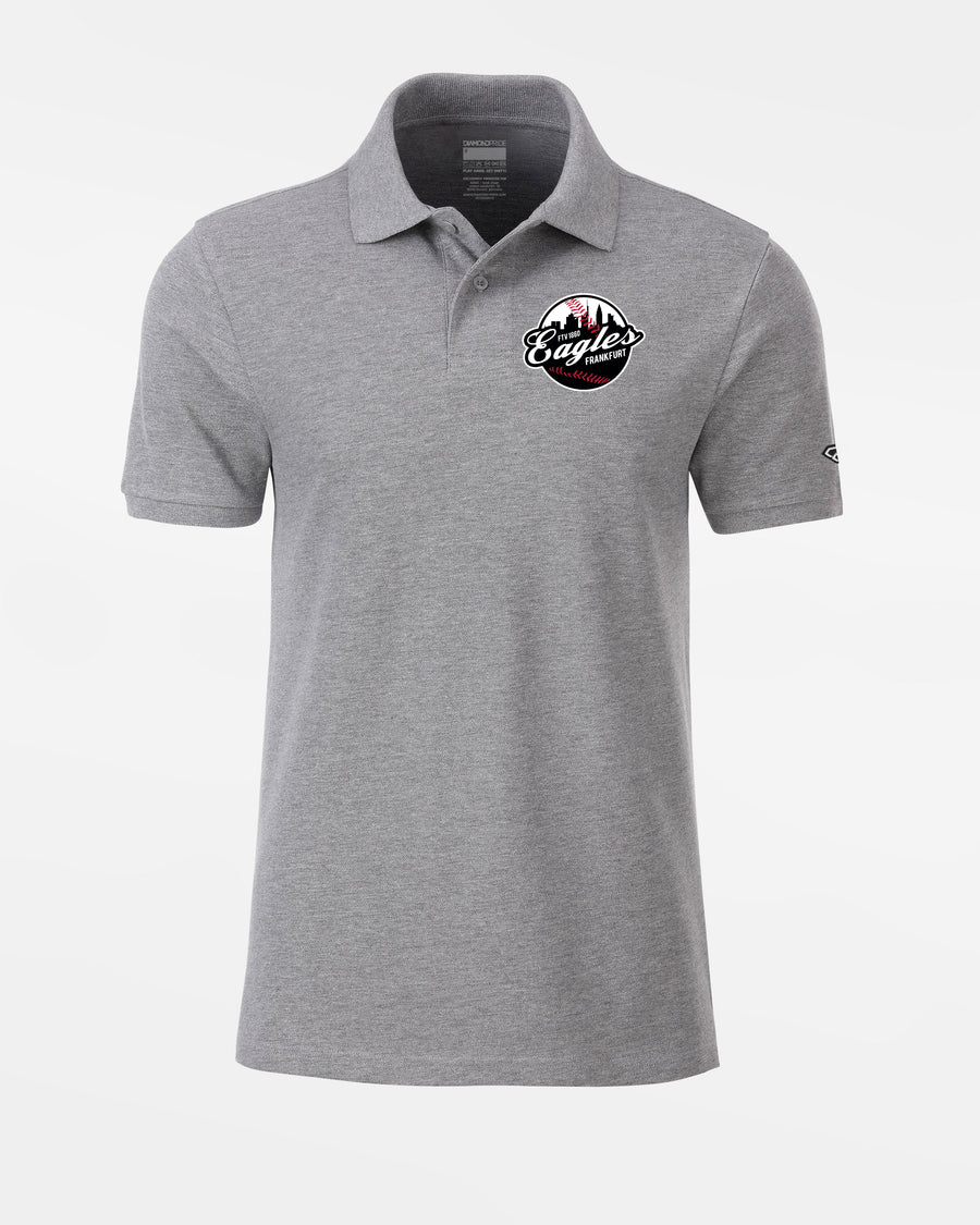 Diamond Pride Premium Polo-Shirt "Frankfurt Eagles", Crest, heather grau-DIAMOND PRIDE