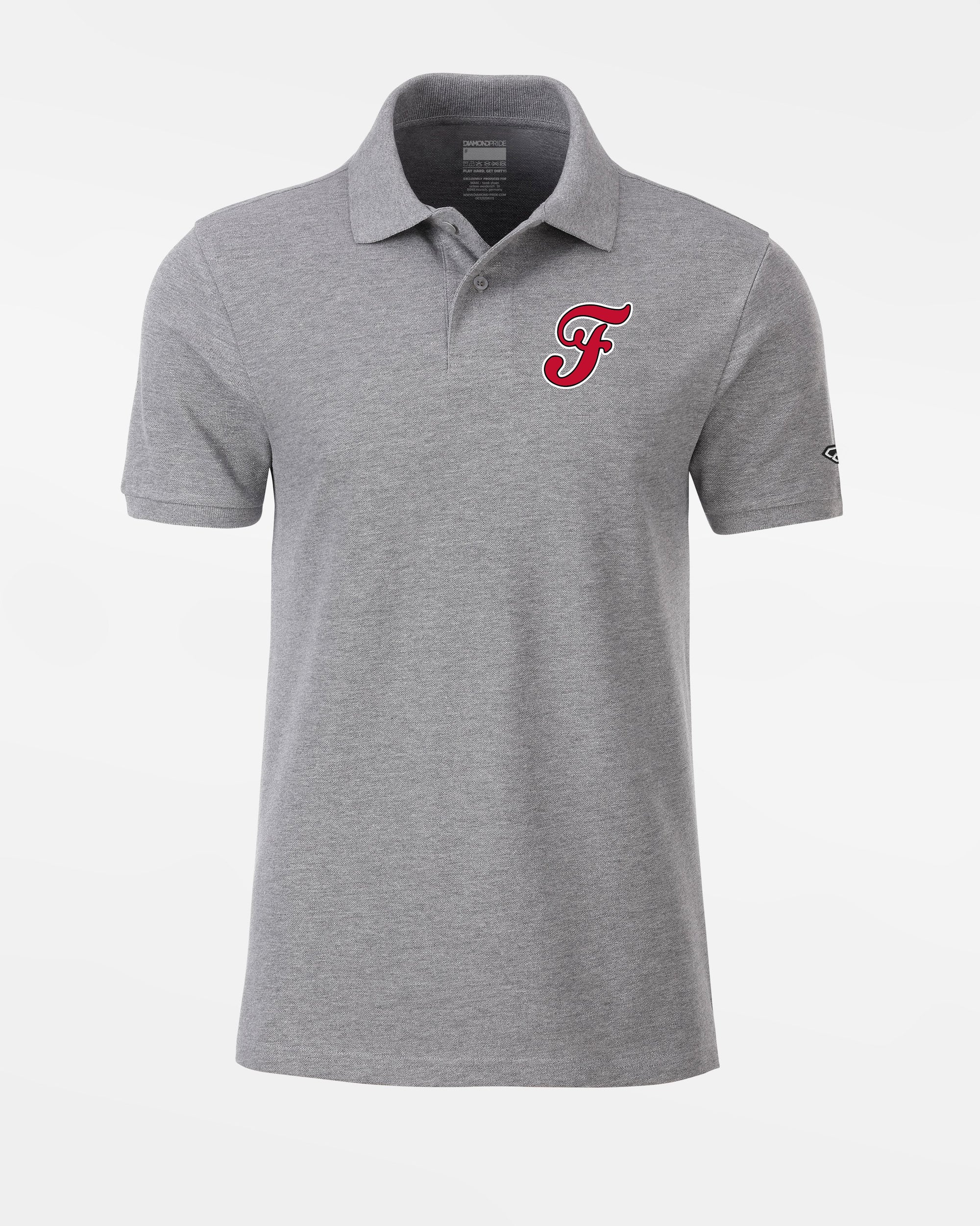 Diamond Pride Premium Polo-Shirt "Frankfurt Eagles", F, heather grau-DIAMOND PRIDE