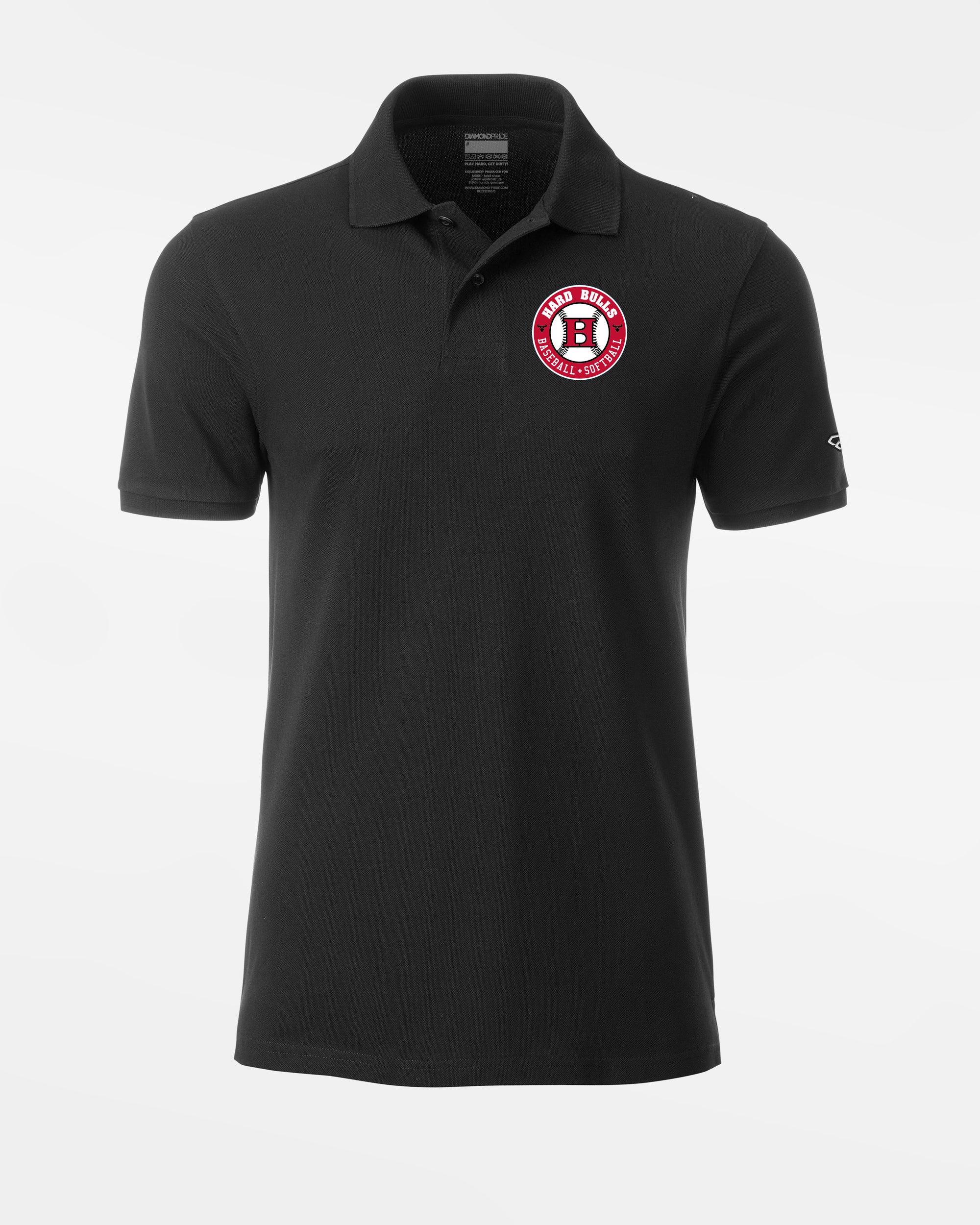 Diamond Pride Premium Polo-Shirt "Hard Bulls", Crest, schwarz-DIAMOND PRIDE